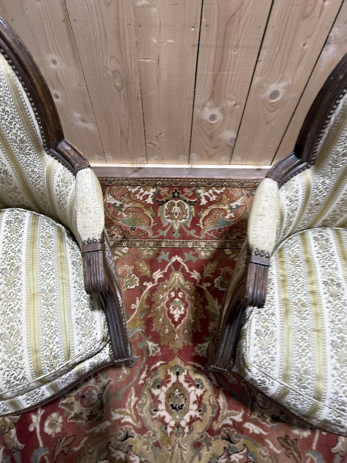 Pair of armchairs - Louis XVI style bergères