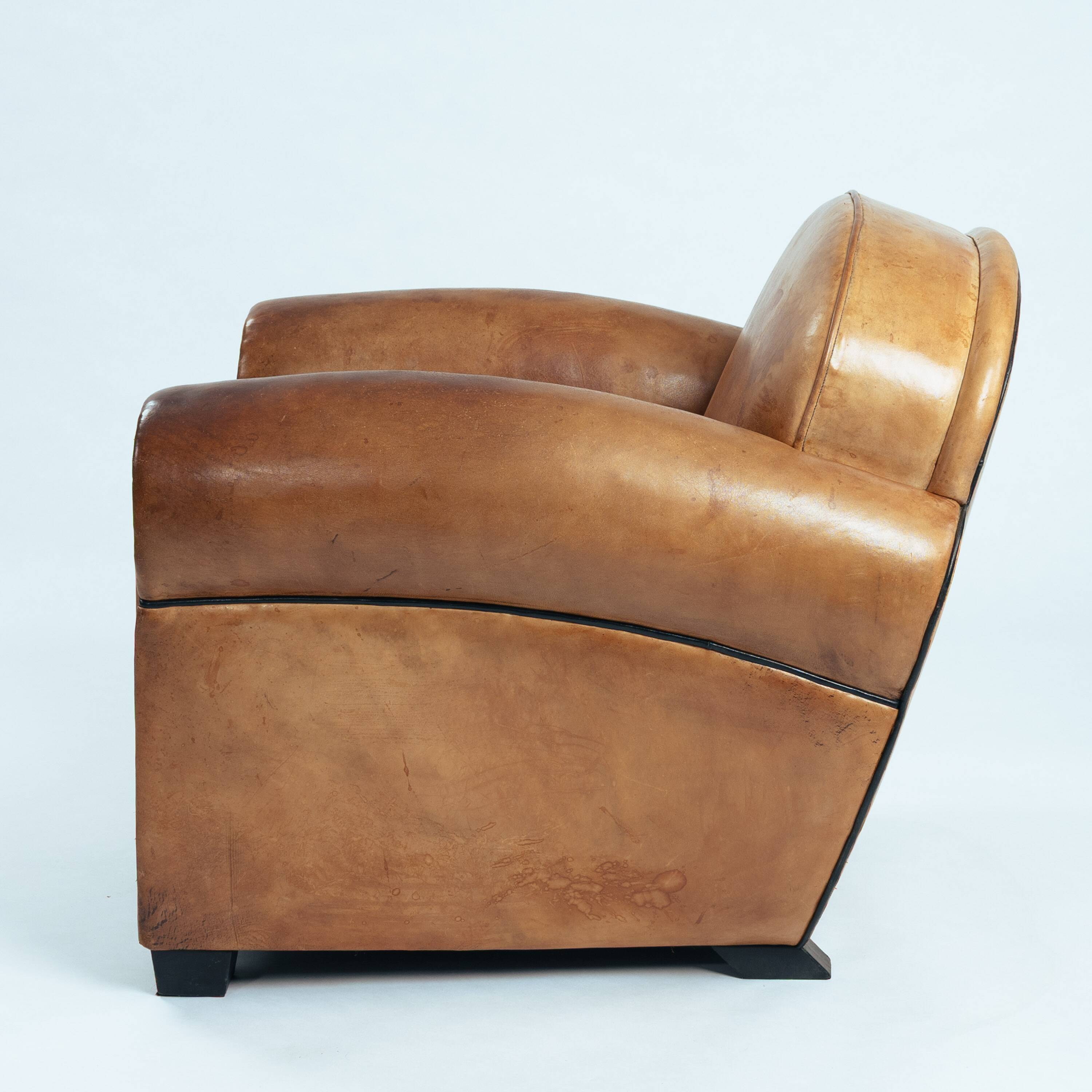 Set of 2 Bart Van Bekhoven Art Deco Club Chairs, Australian Sheepskin