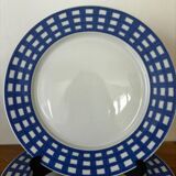 Lot de 3 assiettes à dessert Guy Degrenne Paréo bleu