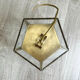 Vintage glass and brass pendant light