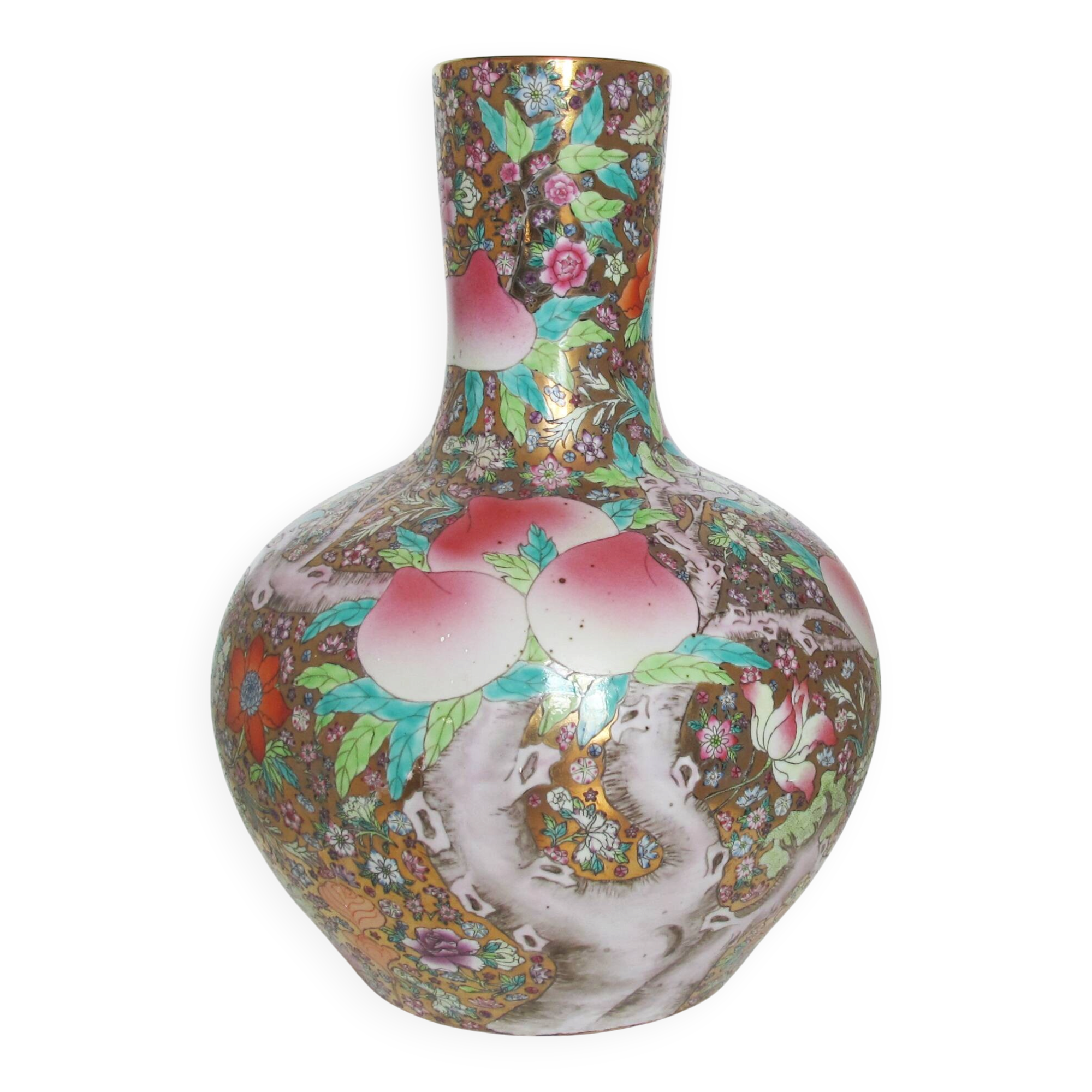H: 51cm, very large rose family porcelain vase Chinese China