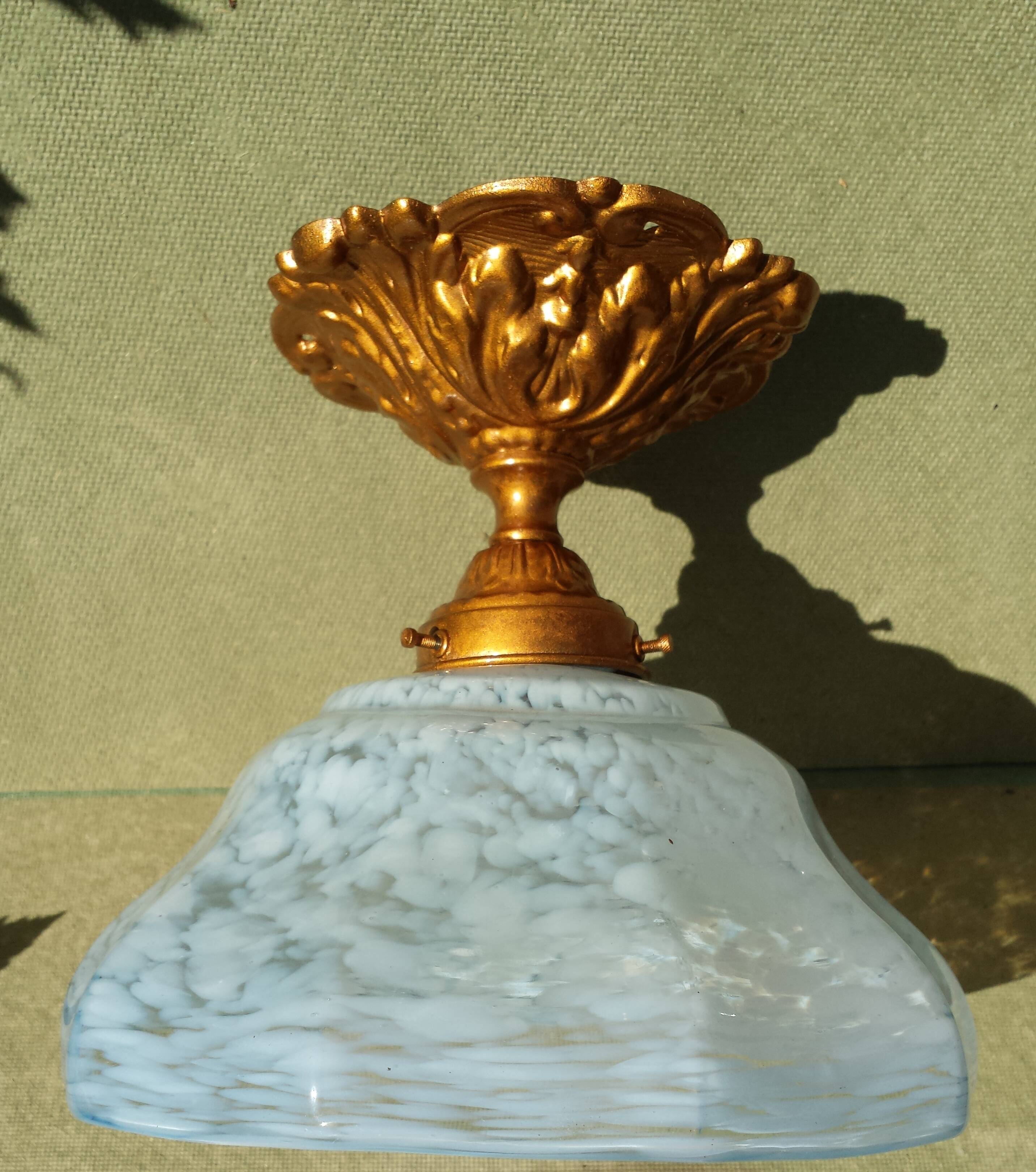 Antique Lamp Light Fixture Ceiling Light Clichy Glass