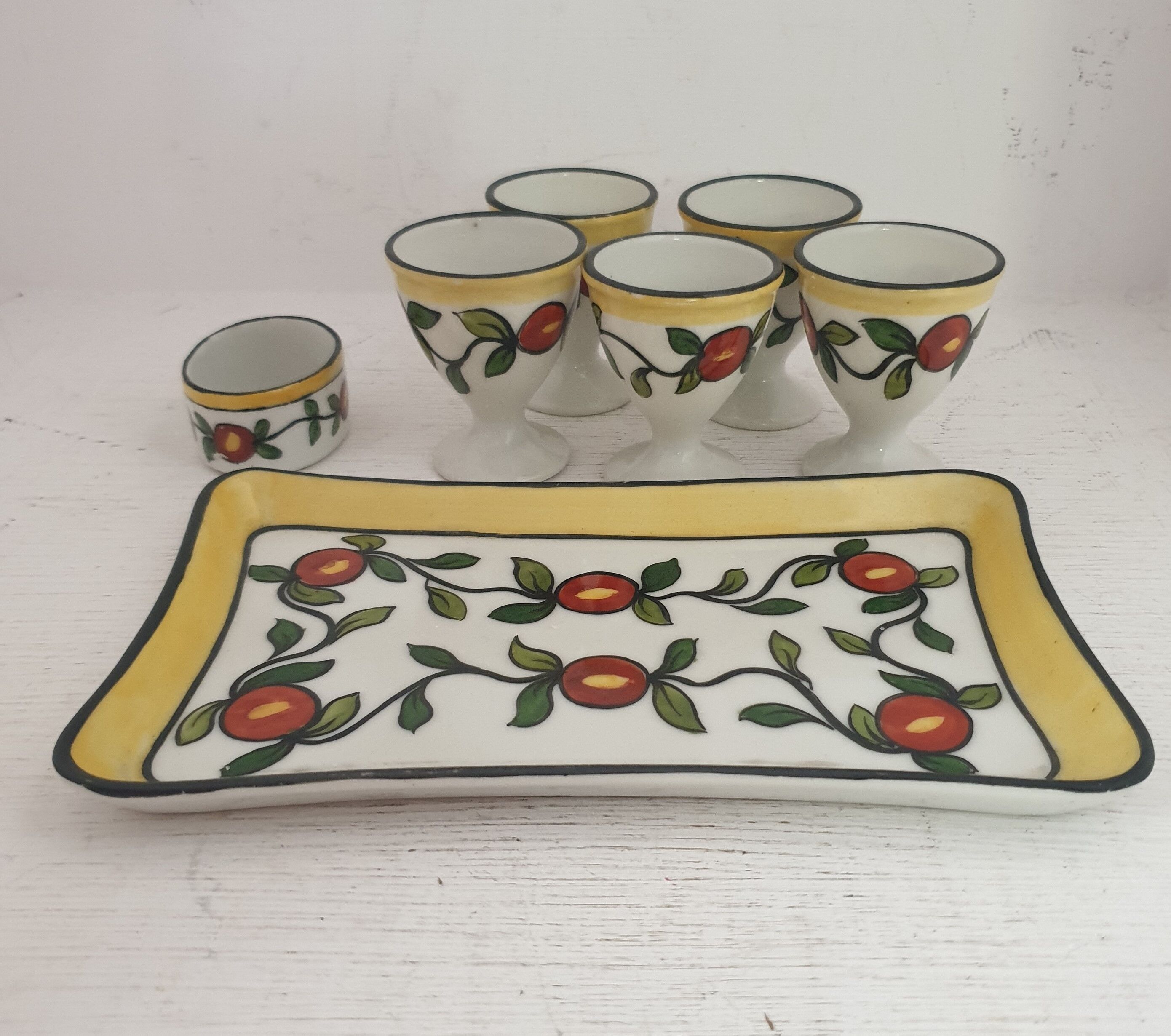 Set of vintage coquetiers in Limoges porcelain