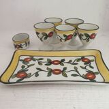 Set of vintage coquetiers in Limoges porcelain