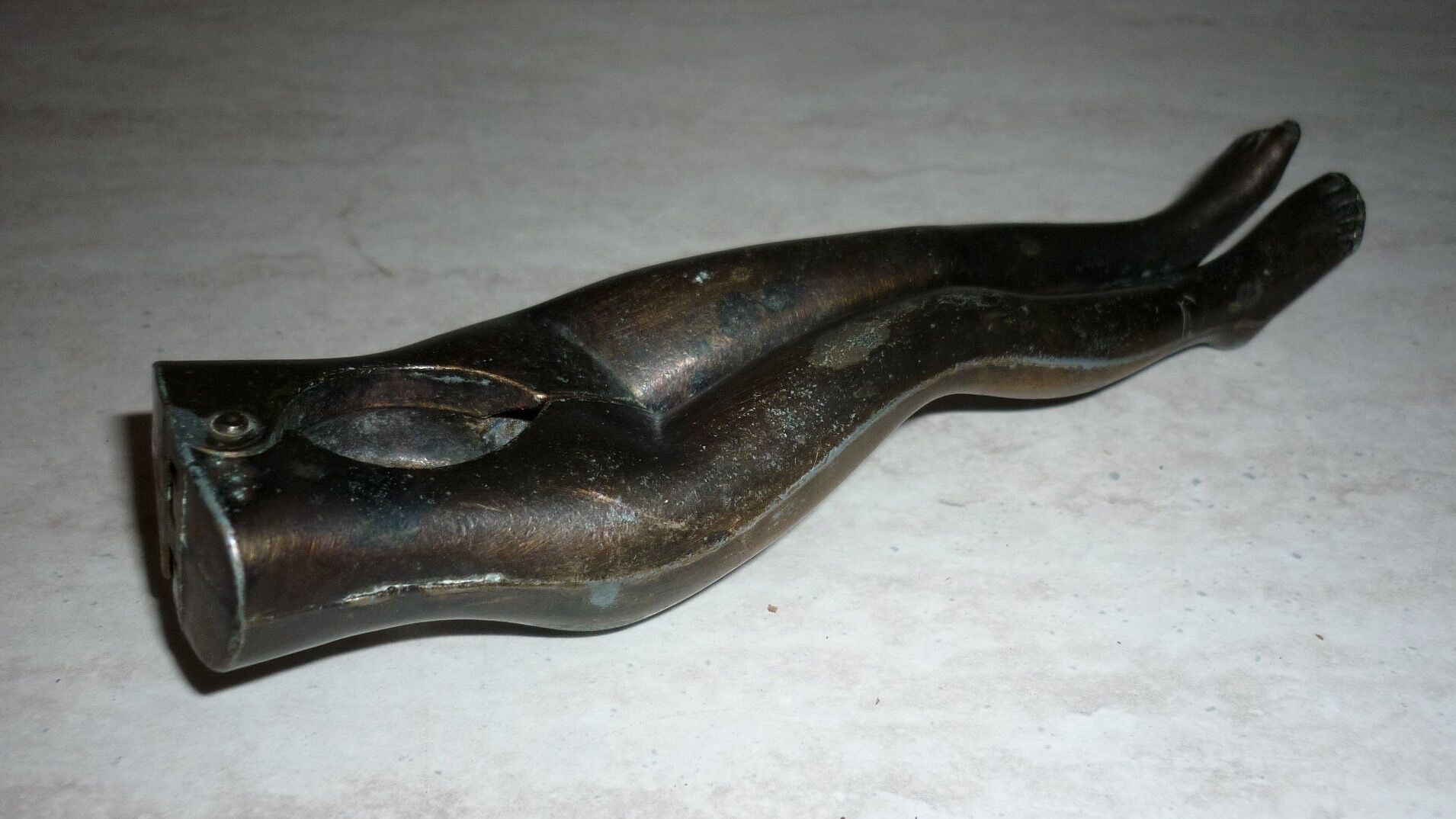Nutcracker/hazelnut lower body female brass
