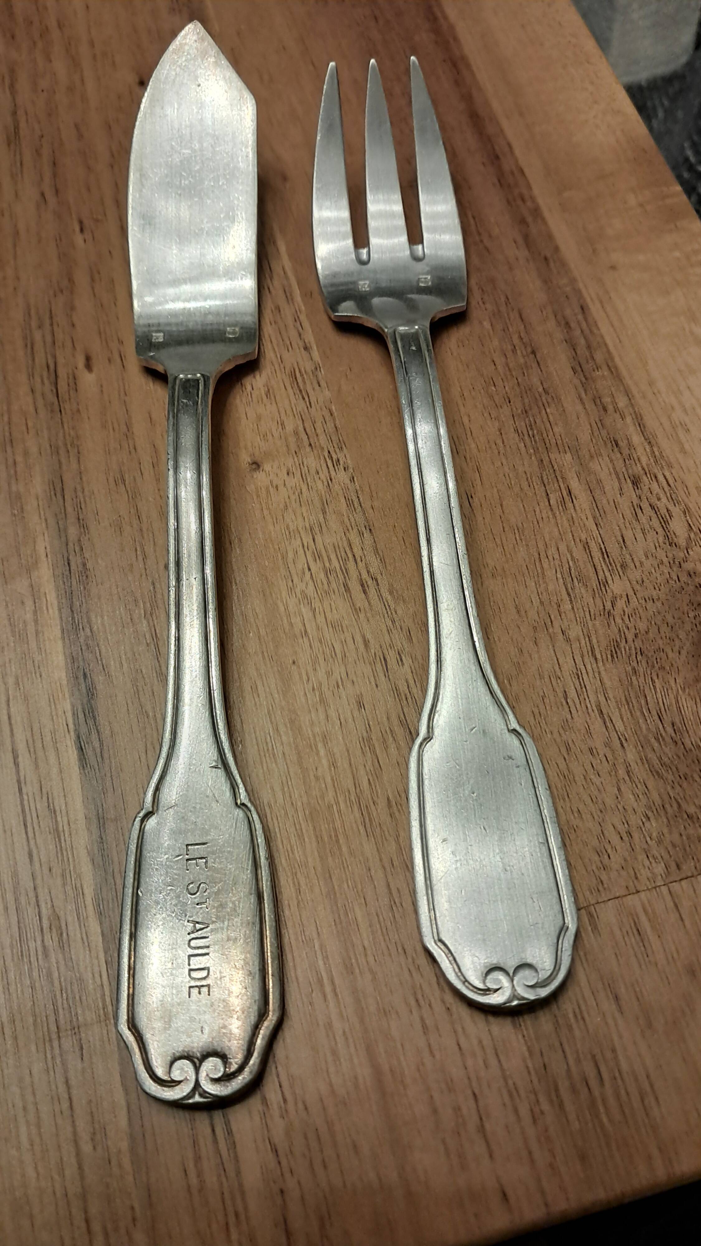 Silver-plated fish cutlery Orbille