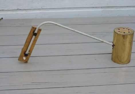 Lampe applique tuyau rotule vintage 1950 laiton