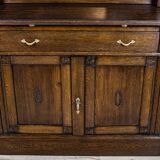 Large Oak Sideboard with Mirror, 1930s