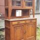 Buffet cuisine, vaisselier, deux corps, bois et marbre, années 30 / 40