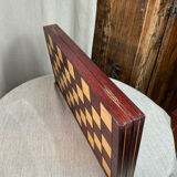 Wooden checkers game