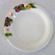 6 plates + 2 bowls Barbotine fruit decor vintage