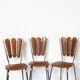 Set of 3 tublac petal skai kitchen chairs
