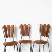 Set of 3 tublac petal skai kitchen chairs