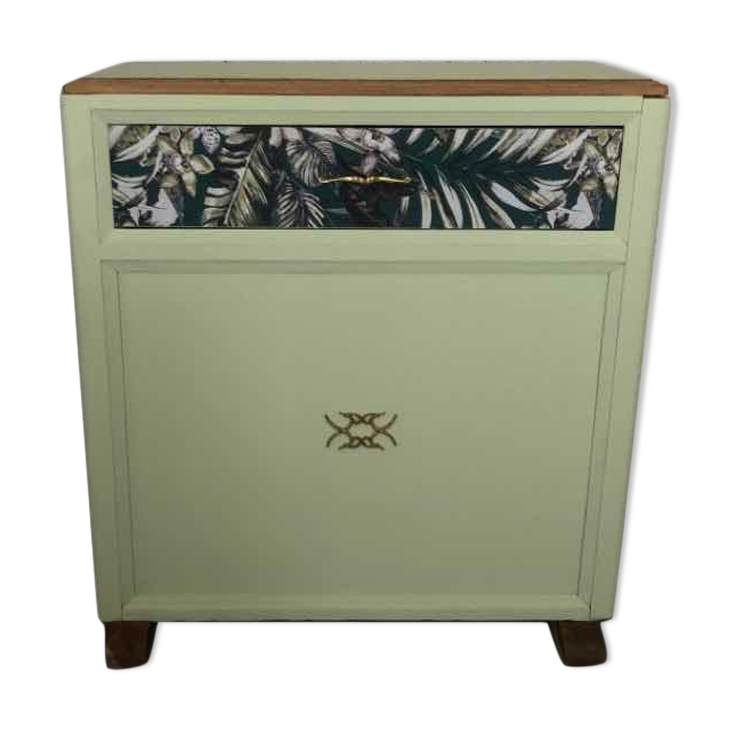 Vintage folding bed cabinet