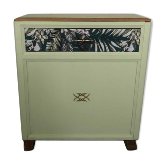 Vintage folding bed cabinet