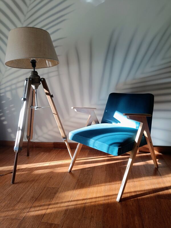 Fauteuil Bunny, Jozef Chierowski, Vert Pétrole