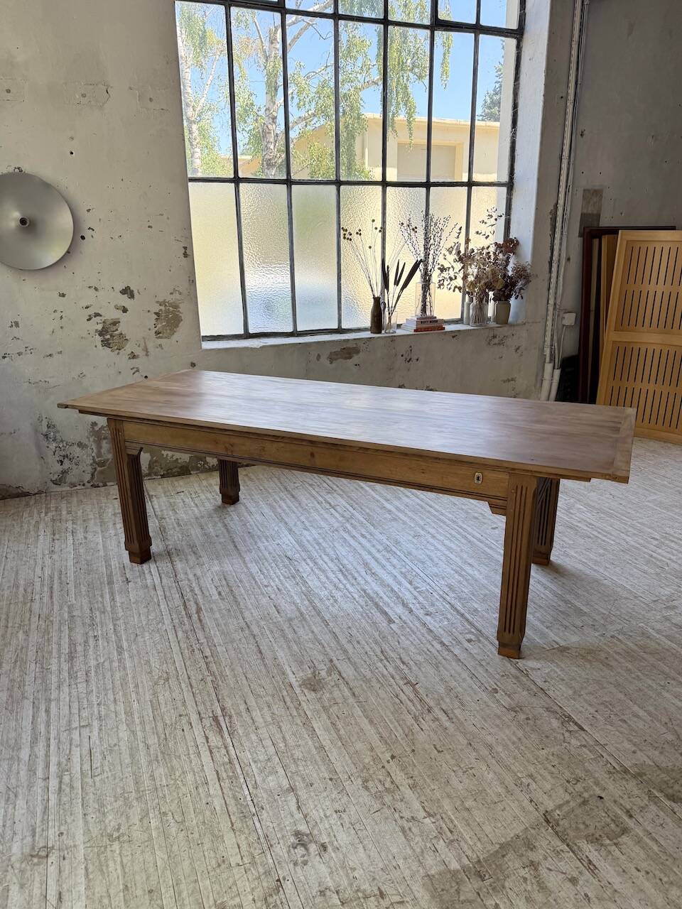 Country farmhouse table in solid beech and oak 2.5m XL