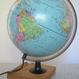 Illuminated globe world map