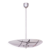 Mid-Century Chandelier in Chromed Steel and Glass, Czech, 1950s