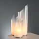 Vintage metal and glass table lamps, Italian design from the 1970s.