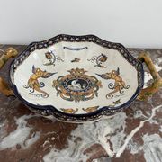 Plat, faïence de Gien, XIXème siècle, décor Renaissance