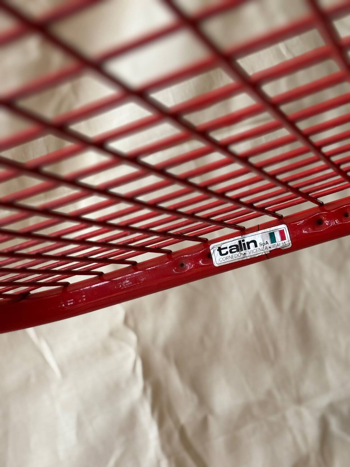Red folding chairs Talin Italy, 1980