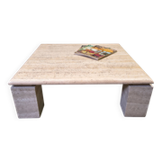 Travertine coffee table 1970s, Italy