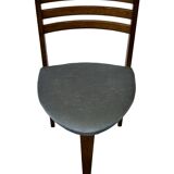 Vintage rare three-legged dining chair 1960s oak heart chair