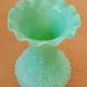 Green opaline vase