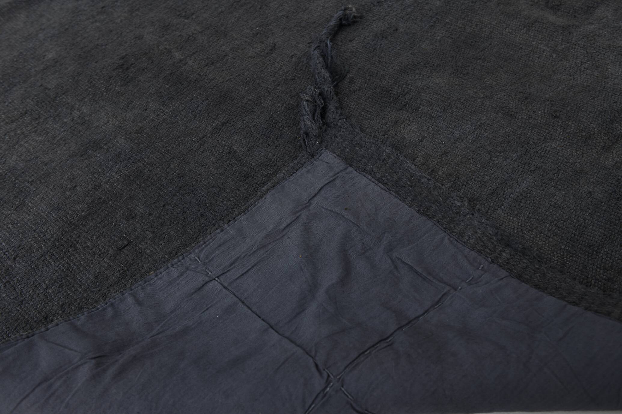 6x7 Charcoal Handwoven Anatolian Kilim Rug, 172x218 Cm