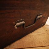 Old mahogany wooden trunk