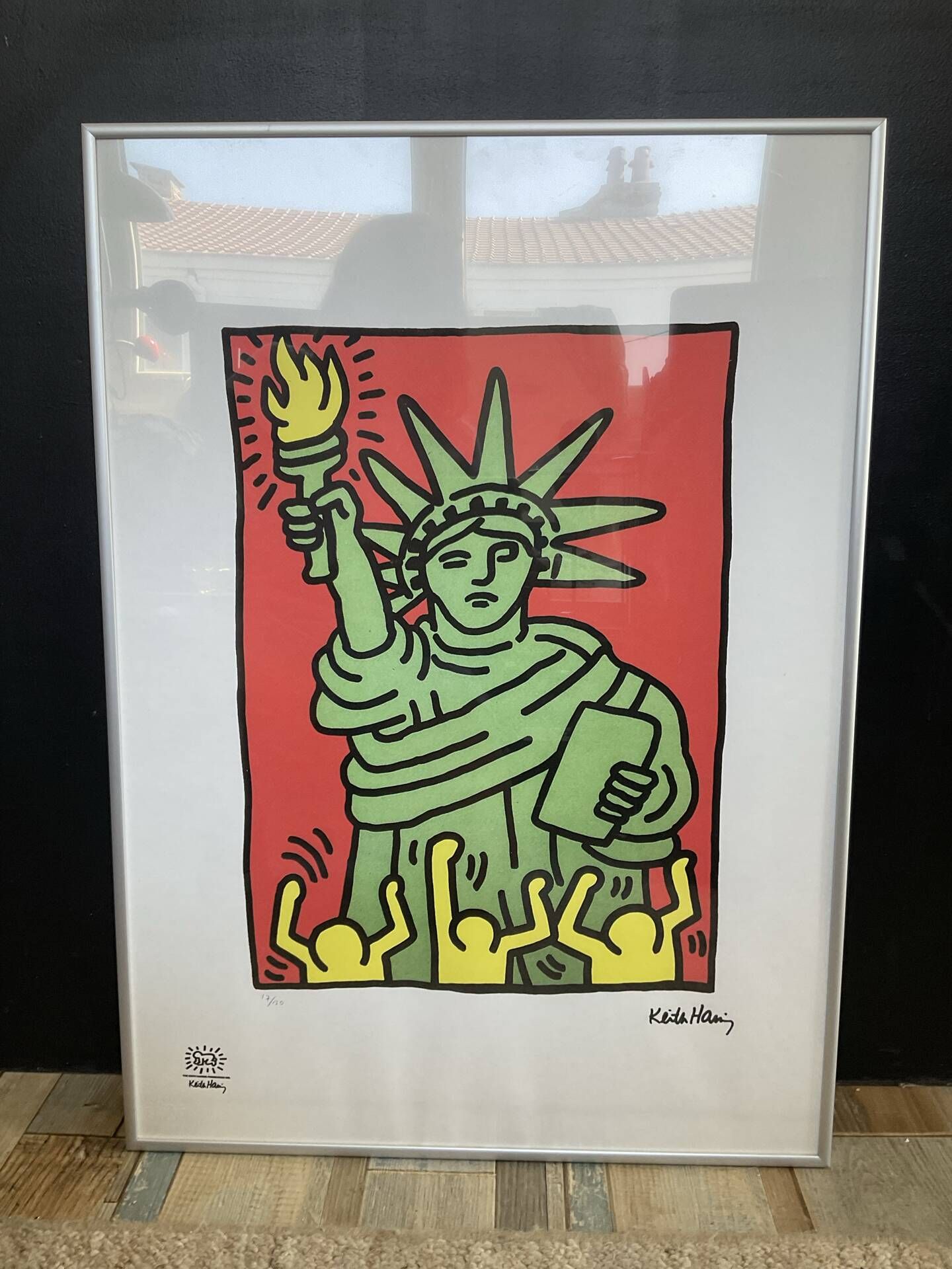 Keith haring sérigraphie « statue of liberty » numérotée et certificat