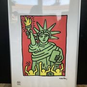 Keith haring sérigraphie « statue of liberty » numérotée et certificat