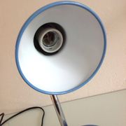Lampe de bureau en métal bleu, années 70-80