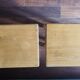 1 set of 2 solid pine stools by Charlotte Perriand, Les Arcs, France.