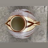 Pair of 2-handled ball vases by Hélène Moisand circa 1950