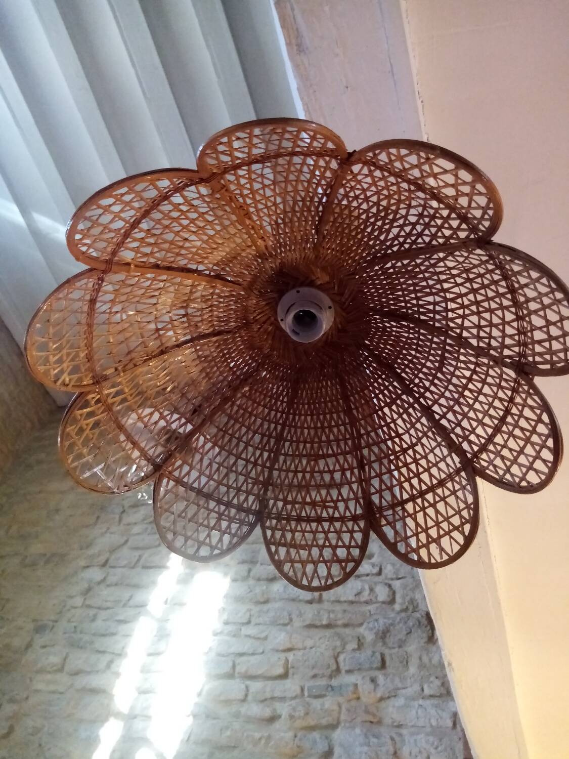 Relux Italy wicker flower pendant light