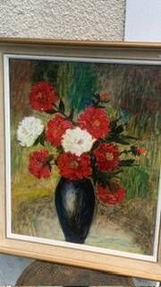 Tableau, painting on canvas, still life, the bouquet of flowers.