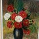 Tableau, painting on canvas, still life, the bouquet of flowers.