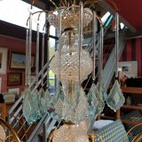 Vintage fountain chandelier glass and plexiglass