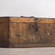 Petit coffre ancien à armature métallique (c.1900) #3