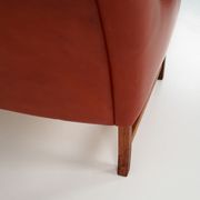 Red leather sofa, Scandinavian design, 1960s, designer: Fredrik Kayser, production: Vatne Møbler