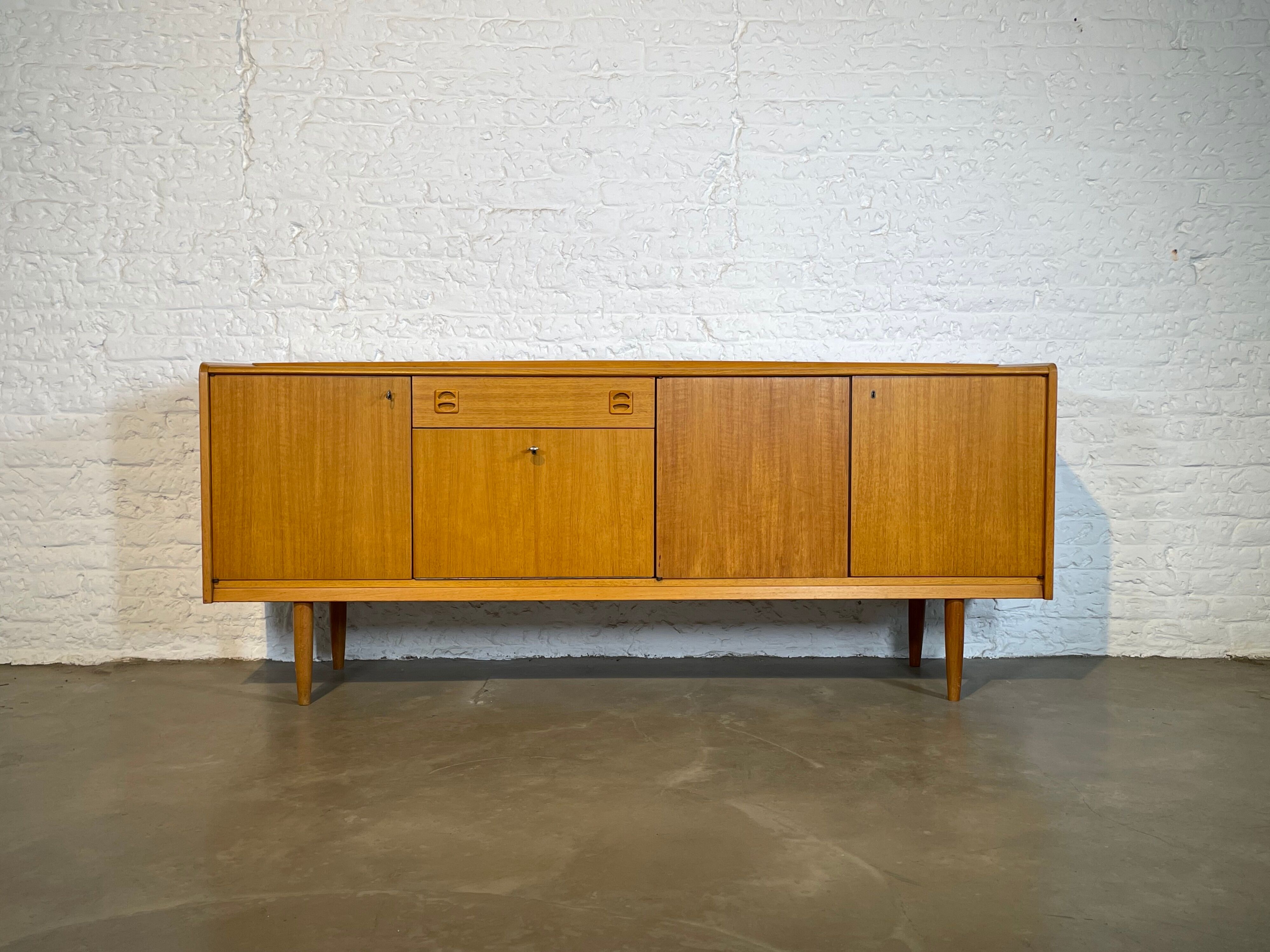 Blond teak sideboard, Germany 1960's