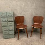 Paire de chaises Design Wood en noyer