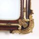 Antique lacquered and gilded wooden mirror, France, 19th century