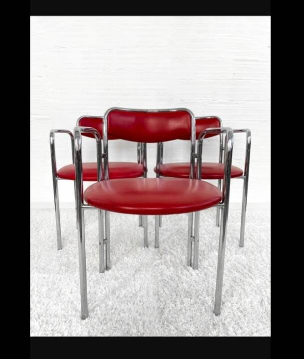 Set 4 mid century dining chairs