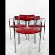 Ensemble de 4 chaises de salle à manger des années 50.