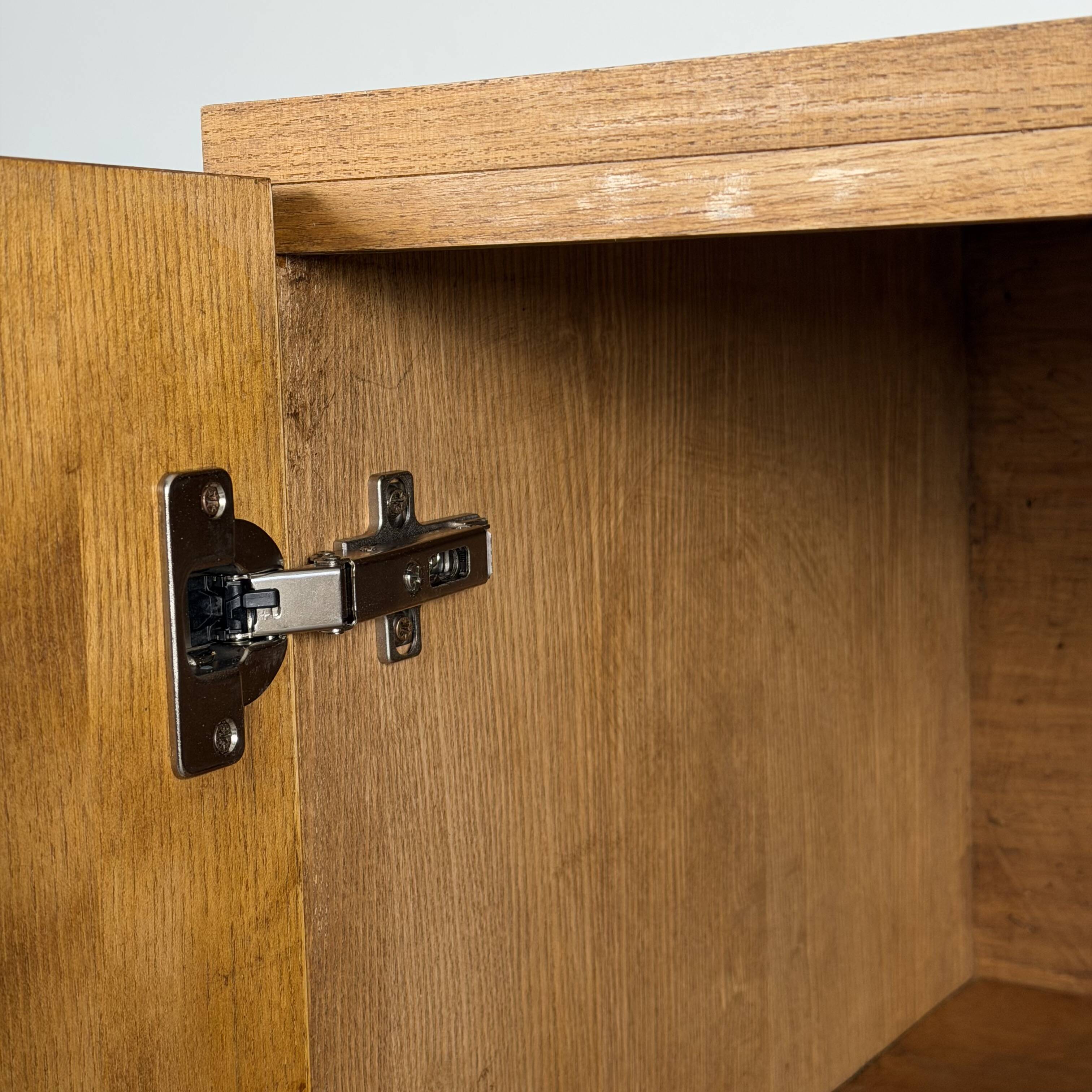 Brutalist Ashwood Sideboard with Sculptural Geometric Front