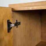 Brutalist Ashwood Sideboard with Sculptural Geometric Front