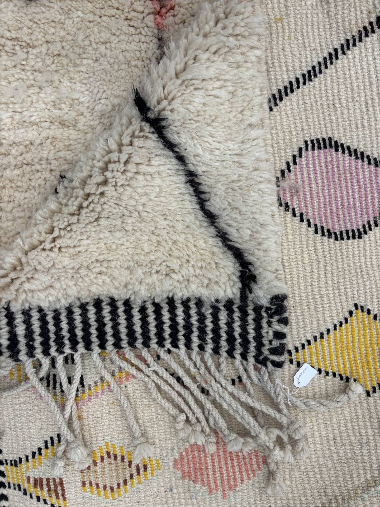 New Moroccan Berber rug M'rirt – 200x300 cm – Multicolored diamonds